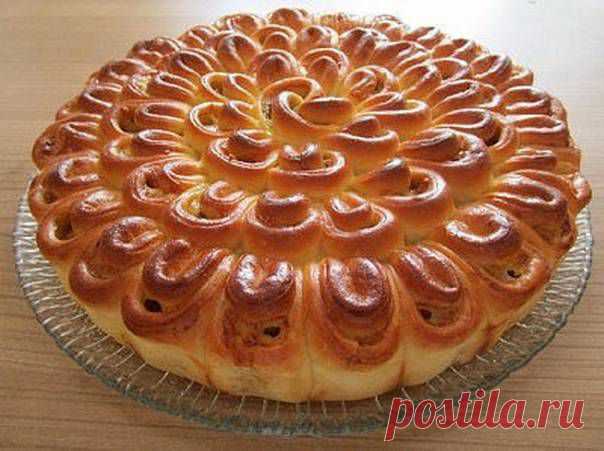 Мясной пирог "Хризантема"