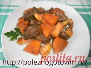 Жареная печень с тыквой и яблоками Это простое и вкусное блюдо из печени. Жареная печень с яблоками и тыквой также может быть горячим салатом или праздничным блюдом. Это диетический рецепт.