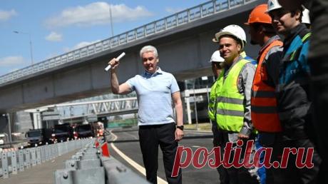 Собянин сообщил о монтаже эстакад на первом участке южного направления МСД