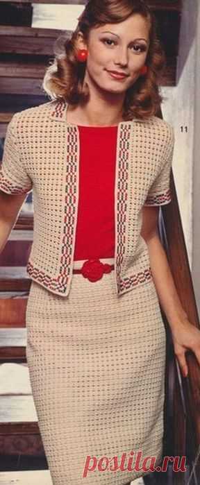 Вязание: костюма крючком.