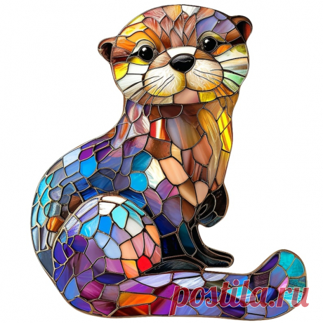 Calcomanía adhesiva para ventana con vidrieras de nutria, no requiere adhesivo, regalo reutilizable para ella y su hogar - Etsy Chile