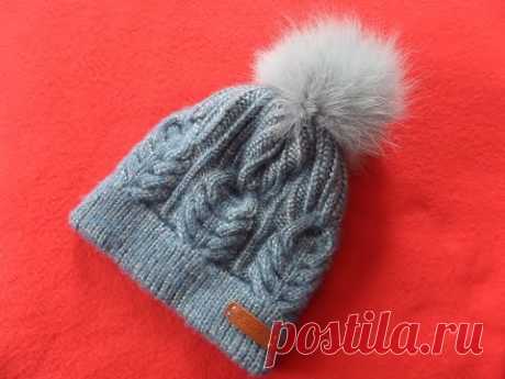 Шапка с двойной резинкой и колосками.Часть 1 Knitting(Hobby) - YouTube