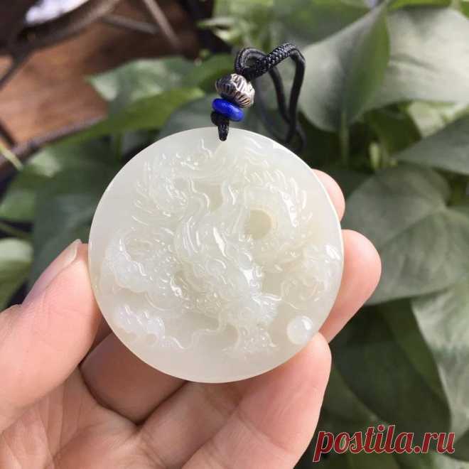 Hotan jade zodiac dragon Animal necklace-Zodiac signs Dragon | Etsy