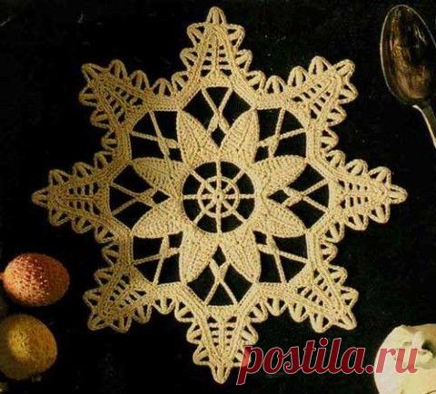 Красивый мотив-снежинка