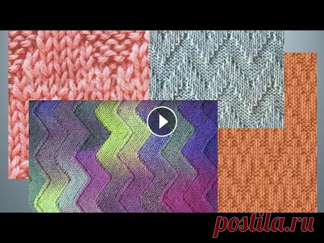 Рельефные зигзаги и волны спицами со схемами  Knitting Knitted Diy Интересные узоры спицами: рельефные зигзаги и волны со схемами. Можно использовать для вязания кардигана, джемпера, пуловера, свитера, туники, топа, м...