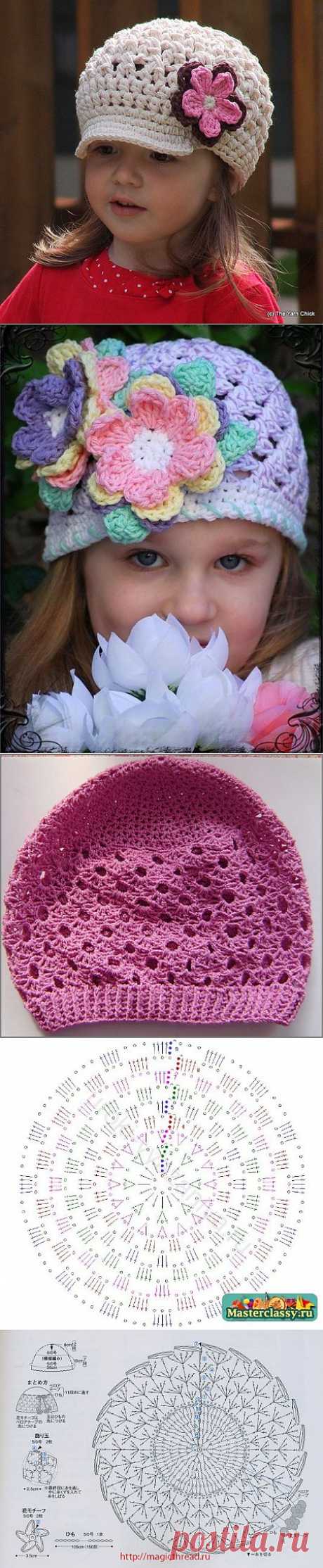 40 вариантов - верха для летних ажурных шапочек. .