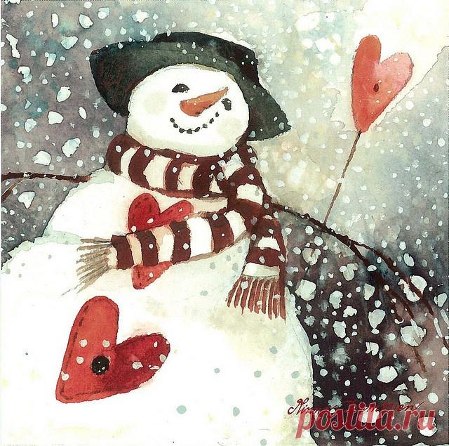 Сказочные новогодние акварели Minna Immonen | Журнал Ярмарки Мастеров