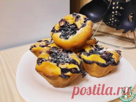 Кексы на кефире с черникой Кулинарный рецепт