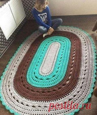 Коврики, вязаные крючком. 13 уютных идей для дома