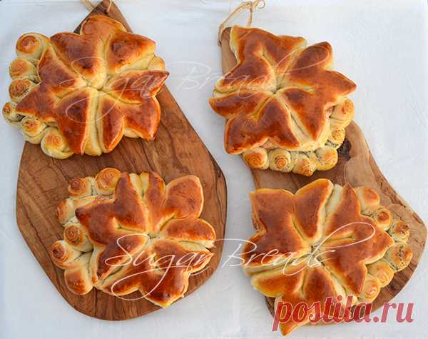 Сладкая булка &#8220;Лепесток&#8221; (авторское оформление) | Sugar & Breads in Russia