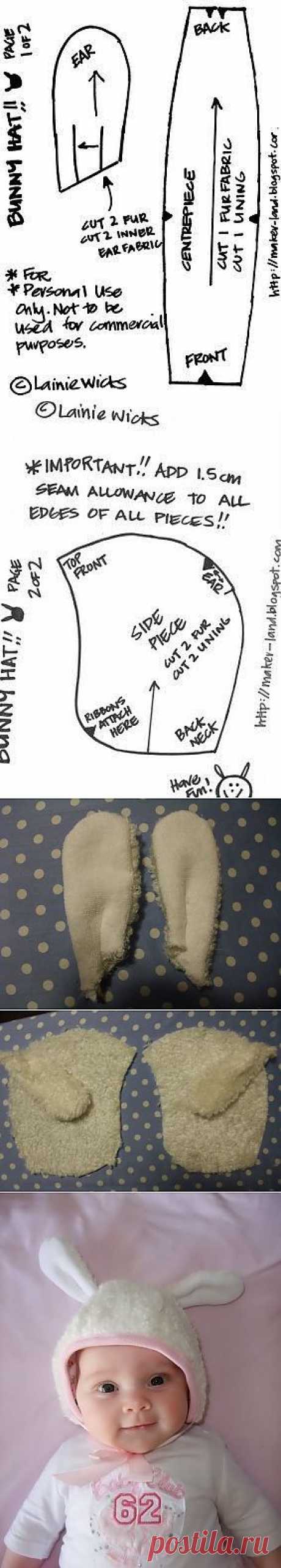 Зайка моя DIY  Шапочка
