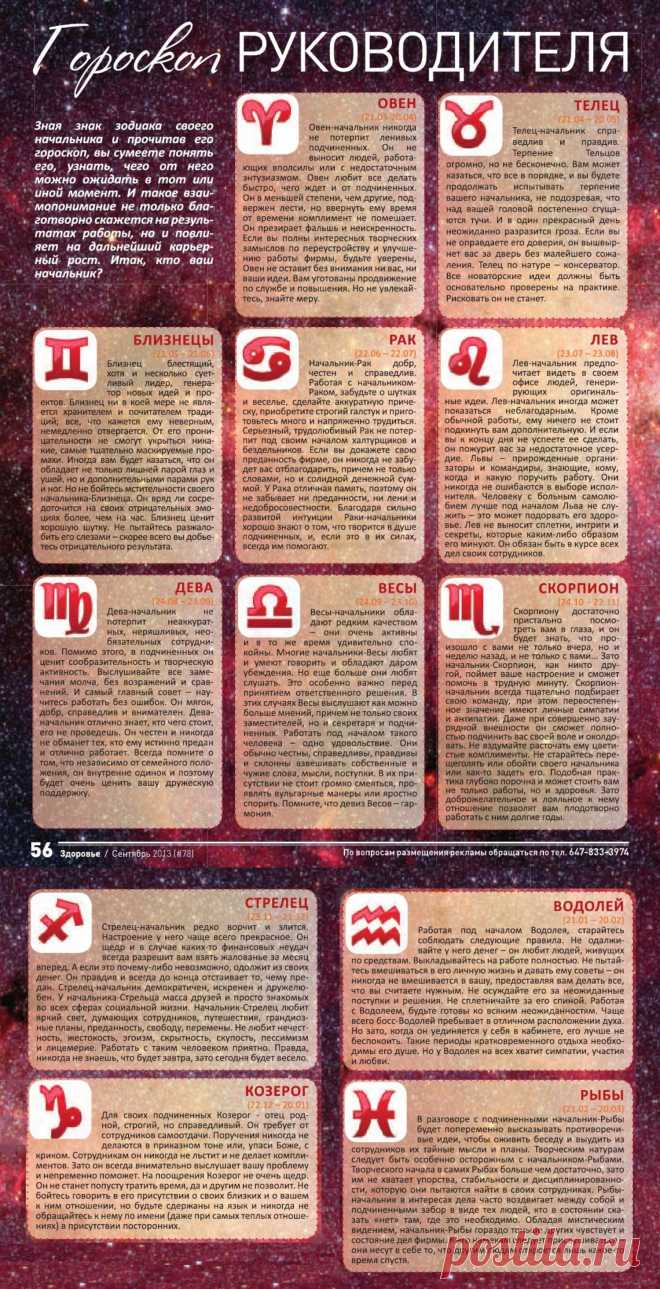 Гороскоп руководителя