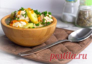 ​Суп с булгуром и фрикадельками