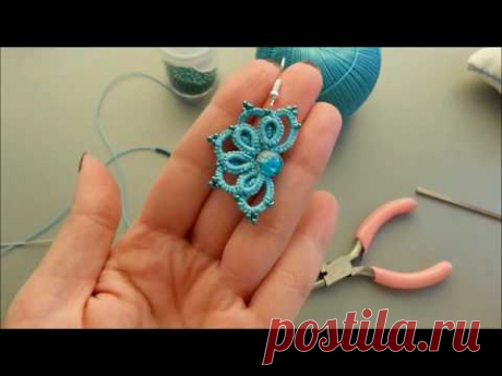 Мастер класс серьги фриволите. Фриволите иглой. Earrings needle tatting. Frivolité. Occhi.