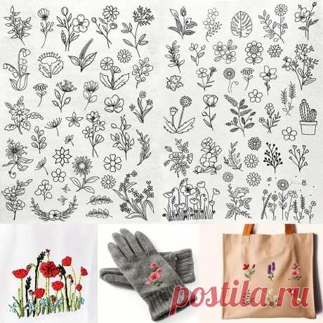 2 Полных Листа С Цветочными Узорами - Бумага Для Вышивки Stick And Stitch: Водорастворимый Стабилизатор Для Ручного Шитья - Цветочные Узоры Для Проектов Вышивки - Arts, Crafts & Sewing - Temu Moldova