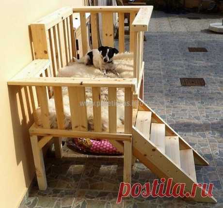 Repurposed Wood Pallets Dog Bed Plan | Pallet Ideas