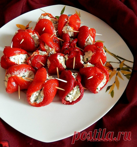 Рулеты из запечённого перца | Русская кухня