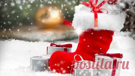 Скачать обои Новый Год, snow, снег, зима, Merry, gifts, Рождество, Christmas, decoration, winter, раздел новый год в разрешении 1366x768