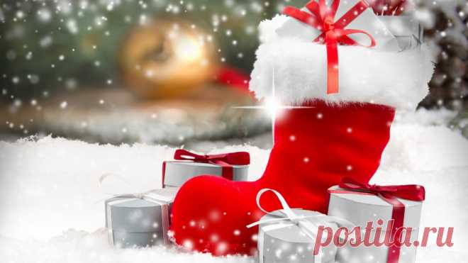 Скачать обои Новый Год, snow, снег, зима, Merry, gifts, Рождество, Christmas, decoration, winter, раздел новый год в разрешении 1366x768
