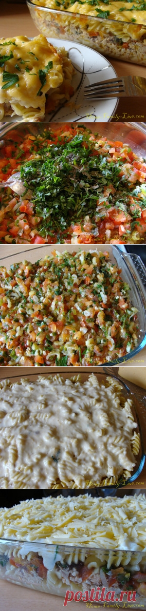 Макаронная запеканка/Сайт с пошаговыми рецептами с фото для тех кто любит готовить
