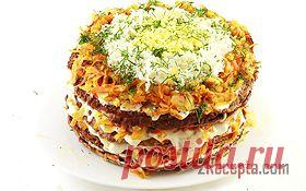 Рецепт: Закусочный торт из свиной печени - пошаговый фото рецепт приготовления