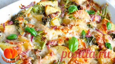 Запеканка с брокколи и картошкой в духовке