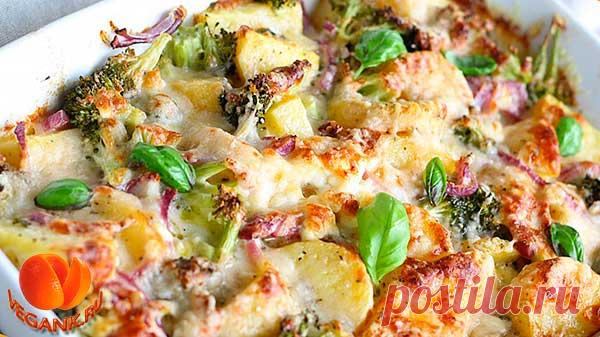 Запеканка с брокколи и картошкой в духовке