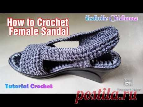 How to crochet sandals / female sandal for beginners by ilodinibe Chidimma