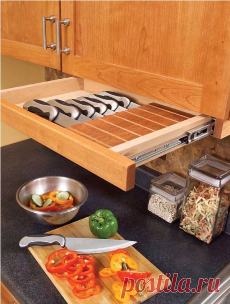 Hidden Cabinet Knife Drawer Safe For Children