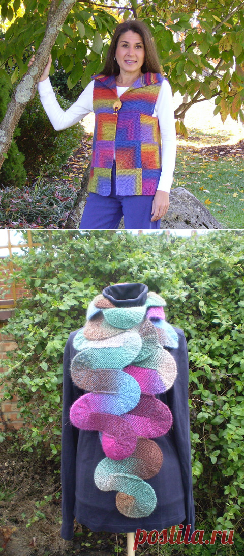 Техника вязания pooling (пулинг), примеры для вдохновения
