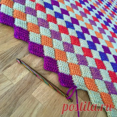 Crochet Pattern Tunisian Interlaced - CRAFTS LOVED Crochet has been in our lives for many years, from pieces by our great-grandparents, grandparents.
