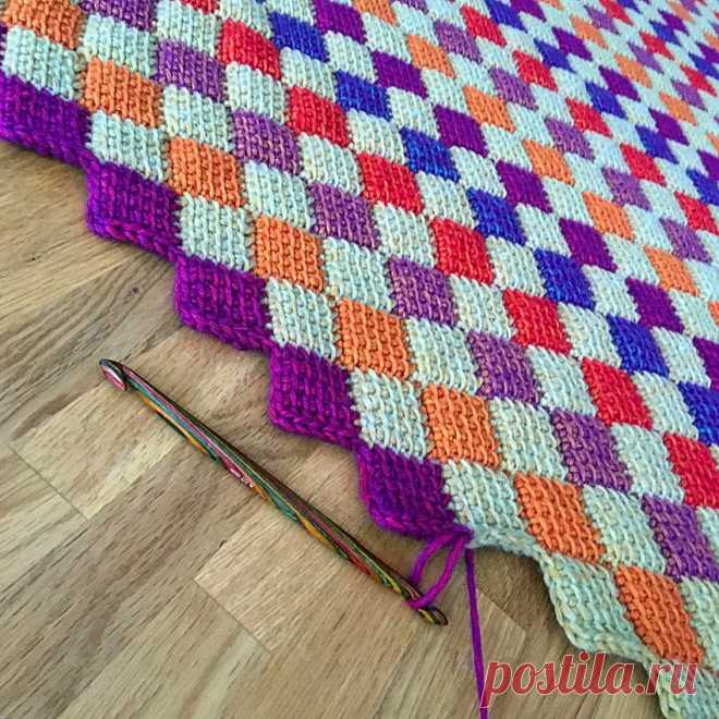 Crochet Pattern Tunisian Interlaced - CRAFTS LOVED Crochet has been in our lives for many years, from pieces by our great-grandparents, grandparents.