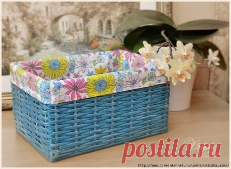 Коробки-плетёнки из газет