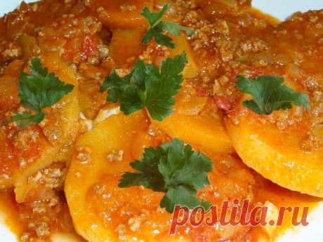 Болоньезе по-турецки с картошкой &quot;Отуртума&quot;