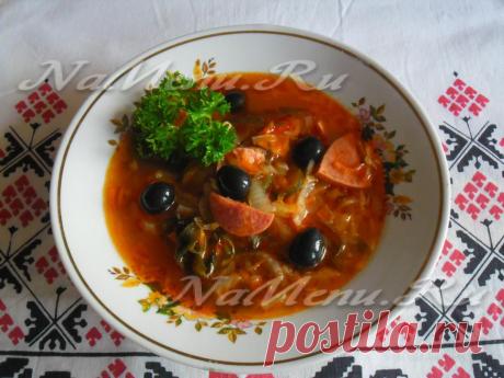 Солянка из морской капусты в микроволновке