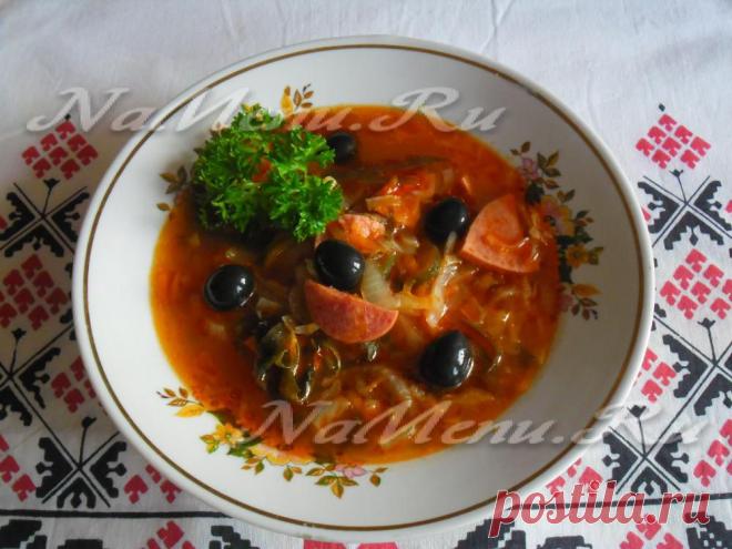 Солянка из морской капусты в микроволновке