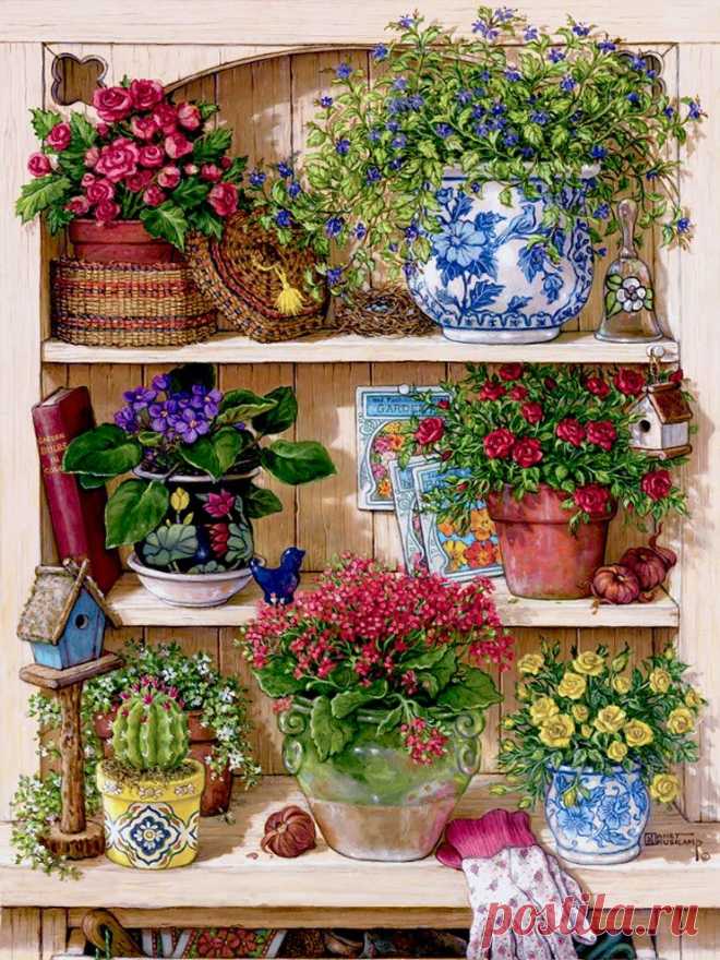 Janet Kruskamp's Flower Cupboard, original oil paintngs by the Artist