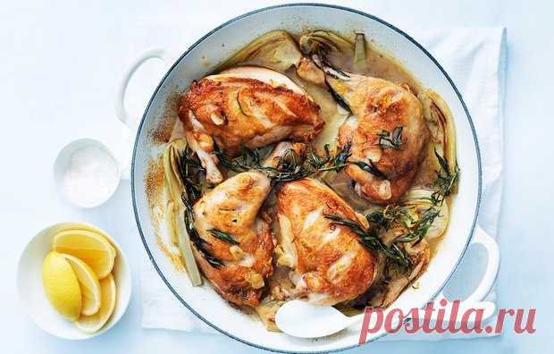 Курица с эстрагоном и лимоном