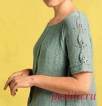 Изнаночная гладь + рельефно-ажурные узоры. Вязание спицами | Марусино рукоделие | Яндекс Дзен