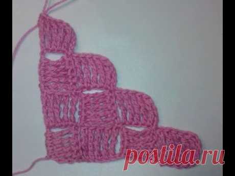 1 Узоры крючком для топа Квадратики по диагонали Crochet patterns square diagonally