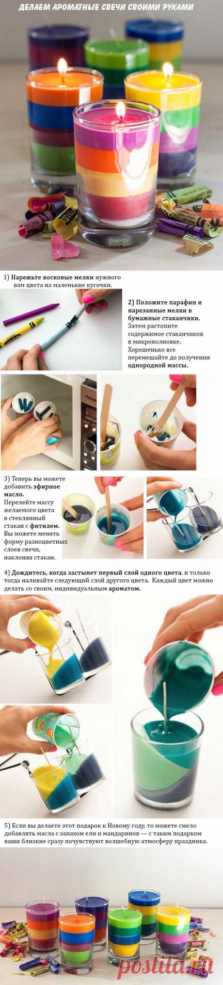 Делаем оригинальные свечки сами: 10 мастер-классов с фото