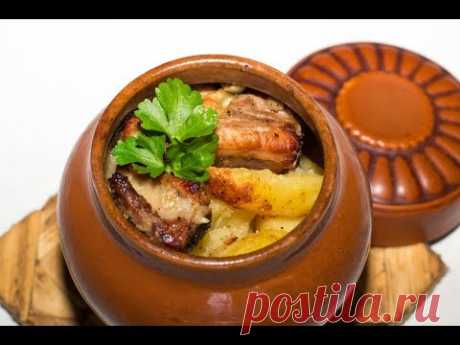 Картошка в горшочках с мясом. Рецепт