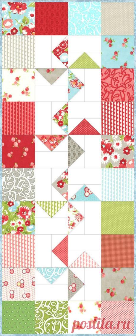 Windmills - Table Runner Pattern using Charm Squares Great for Beginners, Make…
