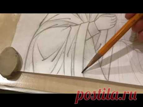 ИКОНОПИСЬ. Секреты написания Иконы. Уроки по Иконописи ( прорись )