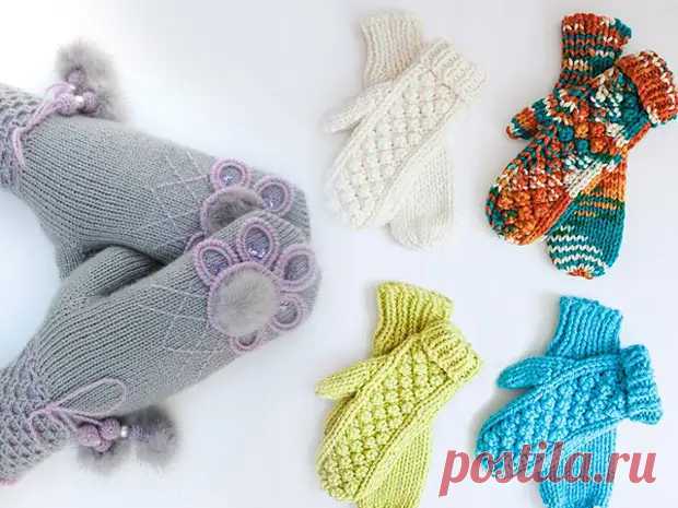 Вяжем тёплые и красивые варежки