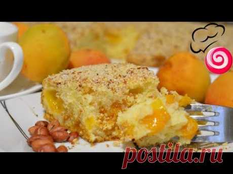 Абрикосовый пирог с арахисовой посыпкой