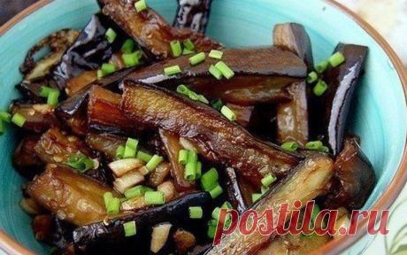 Баклажаны с чесноком в соевом соусе