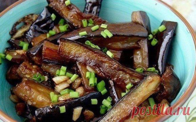 Баклажаны с чесноком в соевом соусе