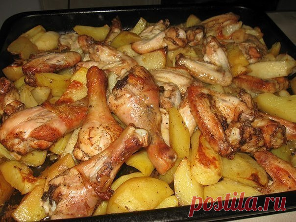 КАРТОФЕЛЬ С КУРИЦЕЙ В ДУХОВКЕ  / Западло