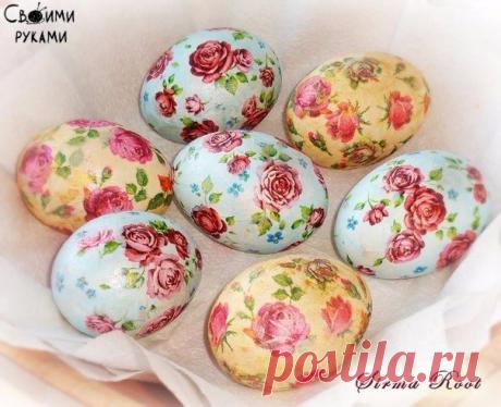Мастер-класс Пасхальный декупаж яиц